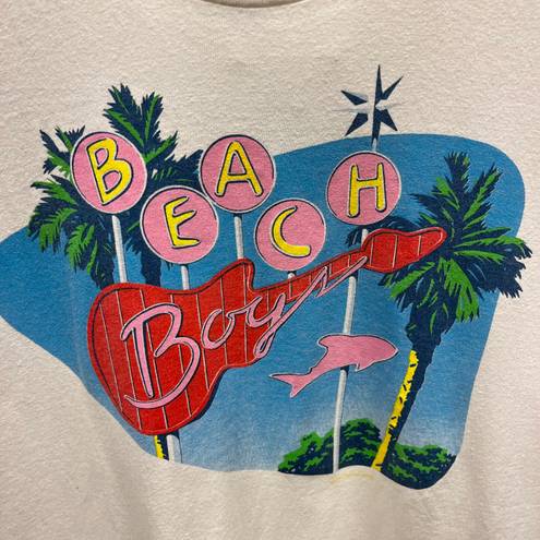 The Vintage Shop The Beach Boys Vintage 1989 Neon Sign Palm Tree Graphic Band T-Shirt Small S