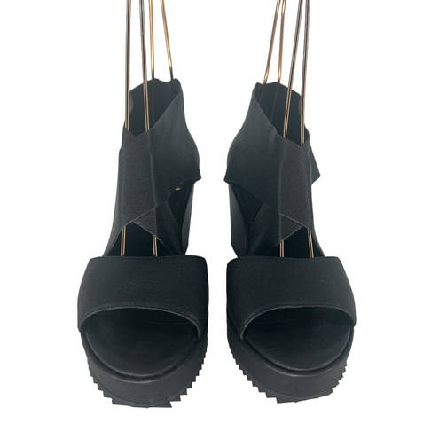 Eileen Fisher  Black Whimsy Wedge Sandal