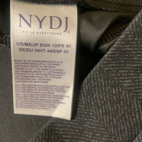 NYDJ  Pull On Herringbone LiftTuck Ponte Tweed Leggings Skinny Pants Size 8