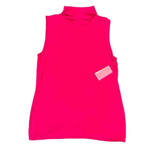 Harper NWT Riley & Rae Women's Pink Sleeveless   Solid Turtleneck Top Size Medium