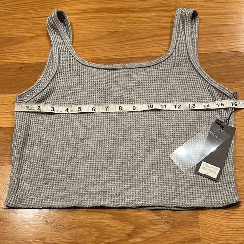 Kimberly Nwt   c womens waffle knit crop top size large .