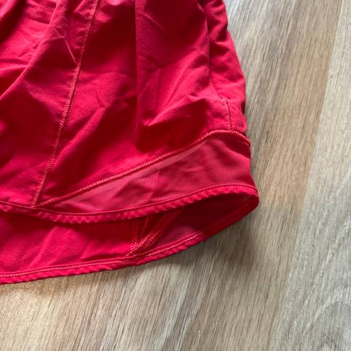 Lululemon Red Hotty Hot Shorts