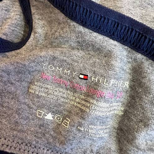 Tommy Hilfiger Gray And Blue Unlined Sports Bra Size Small