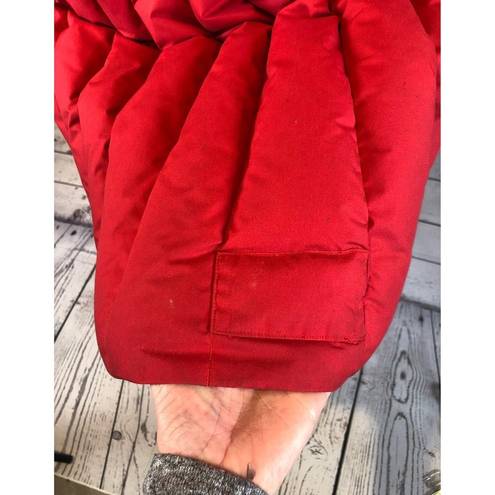 Edge 1980s The Waters  Vintage Red Quilted Down Puffer Coat size small