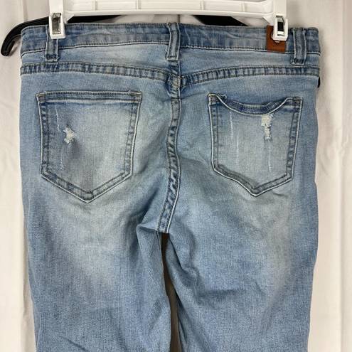 Gogo Jeans  Junior Women's Mid-Rise Distressed Ankle Denim Jeans Size 3