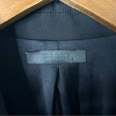 The Row  Black Stretch Virgin Wool Schoolboy Blazer Womens Size 6