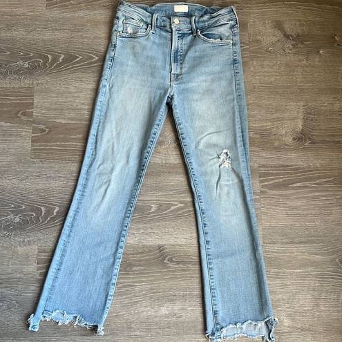 MOTHER The Insider Crop Step Chew Jeans Size 27