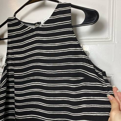 ALC Frank ALC | ‘Anise’ Silk Striped Tank Top - Black and White