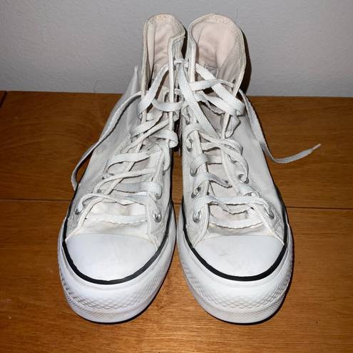 Converse White Chuck Taylor All Star Platform Canvas High Top