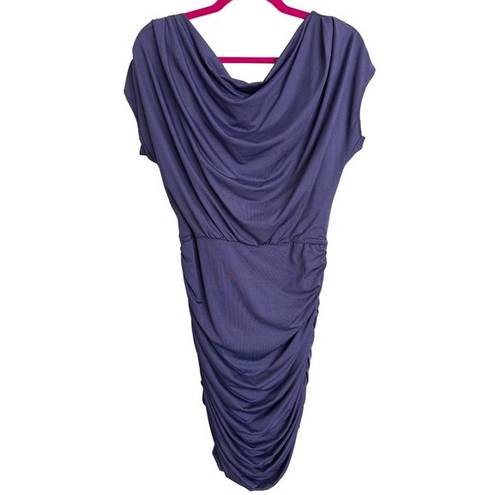 Jessica Simpson  Womens Purple Scoop Neck Bodycon Ruched Mini Dress Size 6