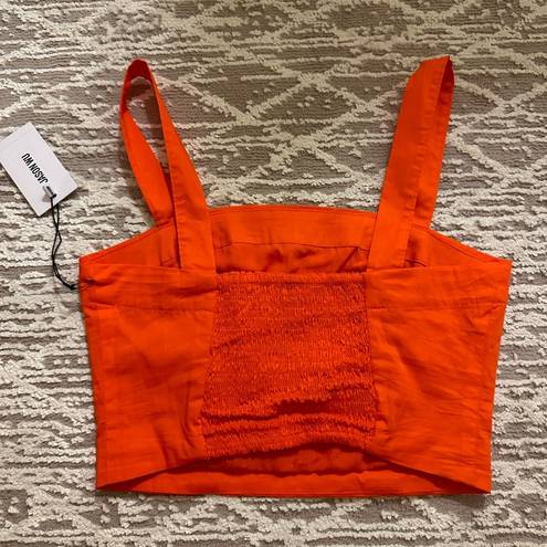 Jason Wu Orange Cropped Tank Top size XS