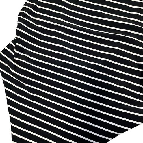 Aerie  Striped u-back high cut One Piece Bathing Suit women's extra large black