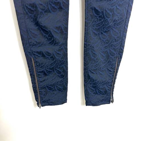 Scotch & Soda Maison Scotch 27 Black Blue Paisley Skinny Pants