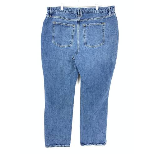 Good American  Women's Size 18 Good Boy High Waist Boyfriend Denim Jeans Blue