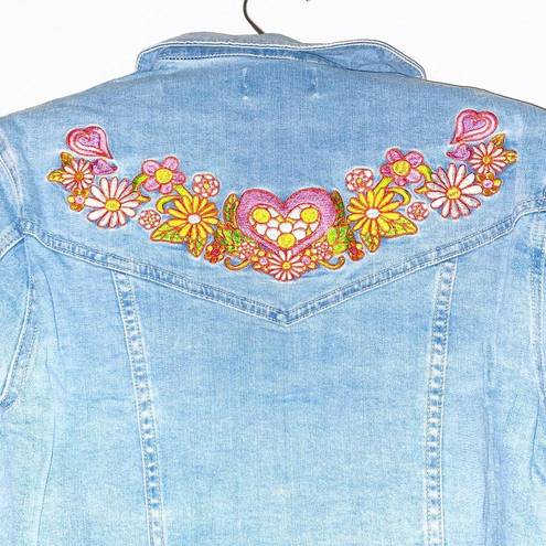 Dolls Kill Embroidered Jean Jacket