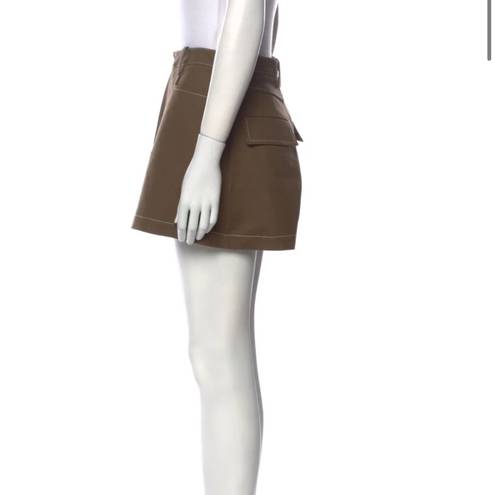 Alexis  Intermix *Laz* mocha brown canvas skirt skort shorts S