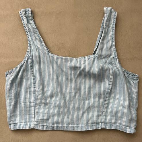 Thread and Supply  Denim-look bustier women’s Crop top L