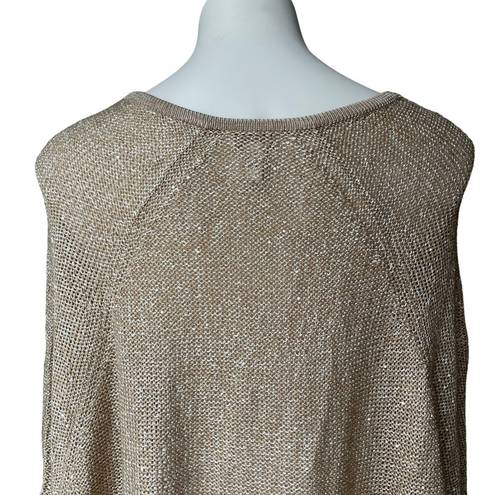 Chico's Chico’s Gold Metallic Sweater Poncho, Sz S/M