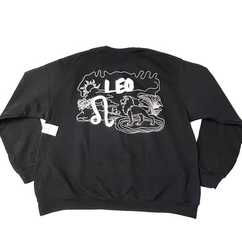 Good American  Sweatshirt Leo Zodiac Black