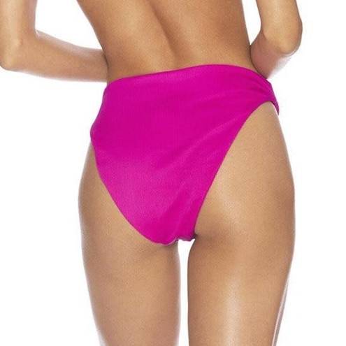 Beach Riot NEW  High Waisted Swim Bikini Bottom Fuchsia Rose Pink Size XS