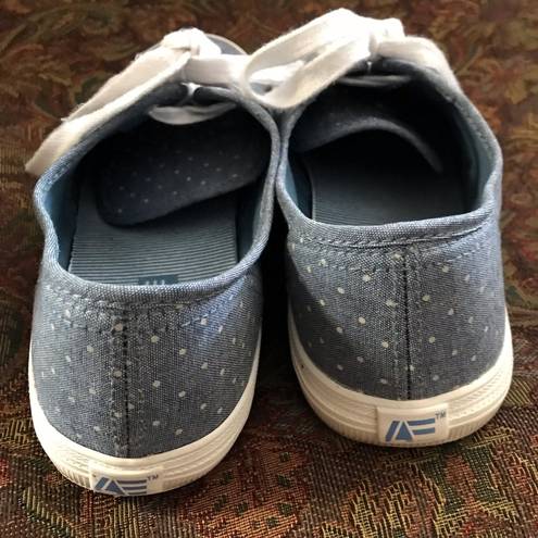 American Eagle Tennis Shoes |  | Chambray Polka dot | Size 10