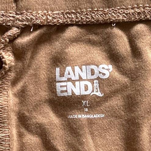 Lands'End  Womens Tan Rich Camel Sport Knit Capri XL Extra Large. W/Pockets