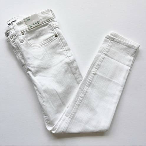 J.Crew  Petite 9" toothpick jean in white wash Size 27P NWT