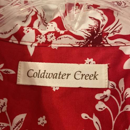 Coldwater Creek  Shaped Women’s Shirt size XS brand new color red and white