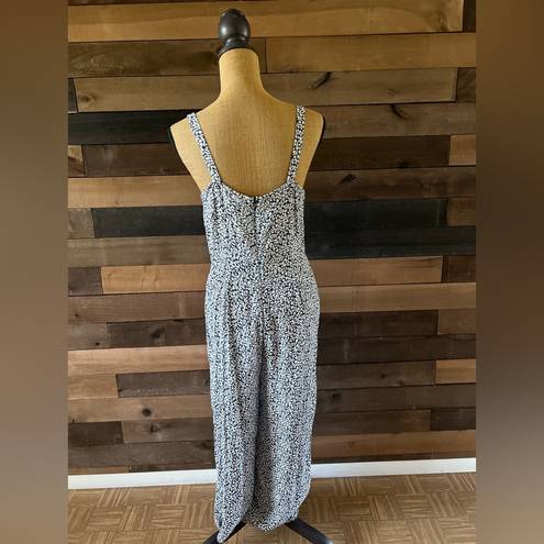 Gap  Floral Navy Square-Neck Cami Wide-Leg Jumpsuit