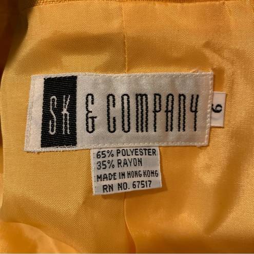 P&Co Ak& Woman’s Yellow Blazer Jacket Size 6