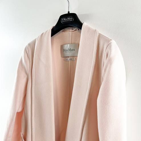 Max Mara  Wool Belted Long Trench Peacoat Baby Light Pink 8