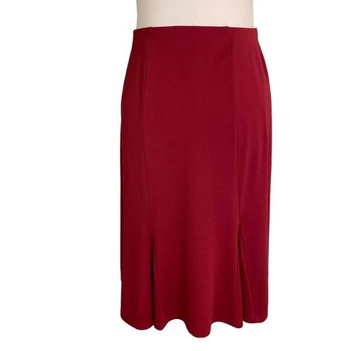 Kathie Lee Collection  Y2K / vintage Skirt Dark Cherry Red Pull On A Line Flare