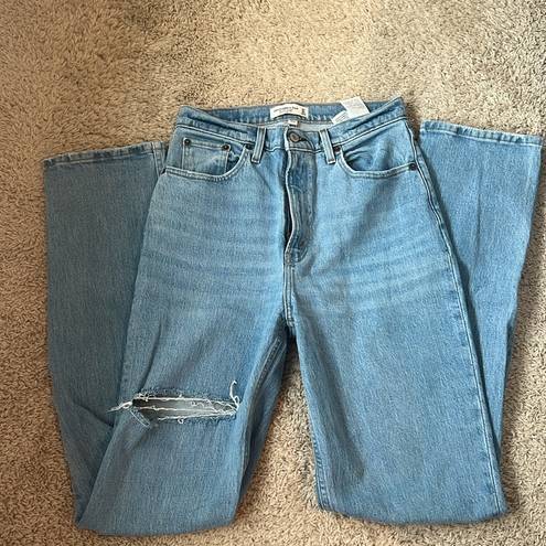 Abercrombie & Fitch Abercrombie Curve Love Ultra High Rise 90s Straight Jeans