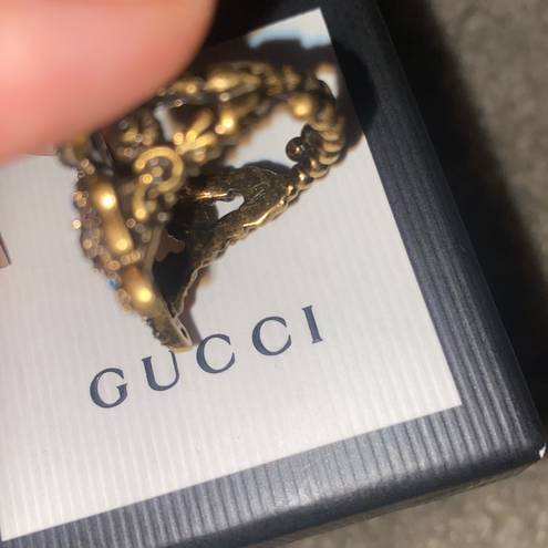 Gucci  multicolor butterfly motif ring size M