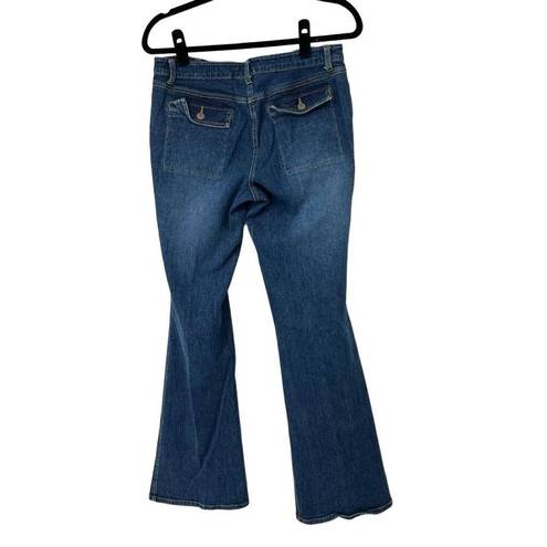 Cache Vintage  Flare Leg Sailor Pockets Blue Jeans Women’s
