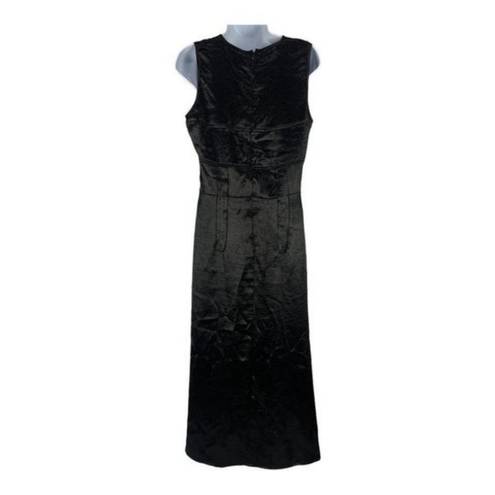 Walter Baker  Women's Shimmery Black Midi Crew Neck Sleeveless Dress Size 4