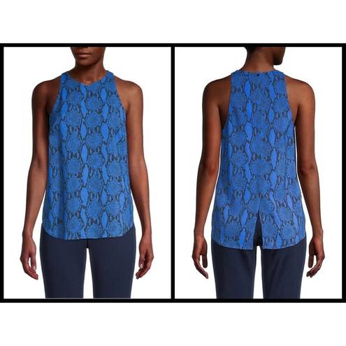 ALC Frank 💕ALC💕 Anise Snakeskin Print Crepe Tank Top Blue 2 NWT