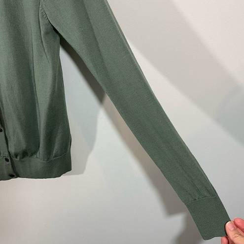 Uniqlo  Women's Green 100% Wool Button Up Cardigan Size S