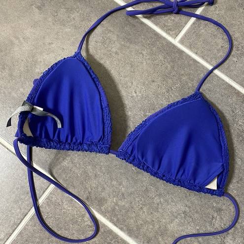 Aerie  Blue swim Bikini Top size Large