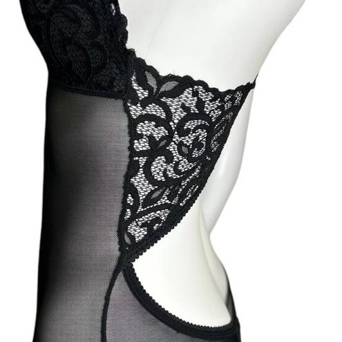 Marilyn Monroe Womens MEDIUM black lace-Detail Open Back bodysuit MARYLIN MAROE​