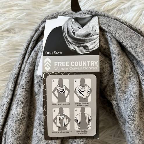 Free Country  Women’s convertible scarf in Heather gray One size