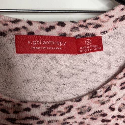 n: philanthropy pink leopard print jogger set size medium