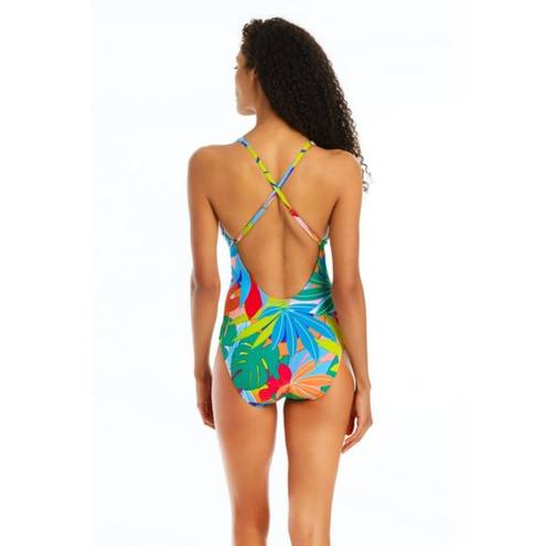 Bleu Rod Beattie 💕💕 Life Of The Party Plunge Neck One Piece Swimsuit ~ 6 NWT