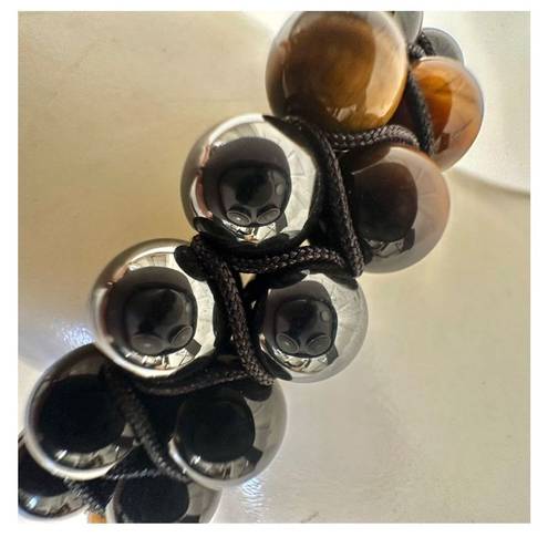 Onyx Tigers eye,  and hematite triple protection bracelet