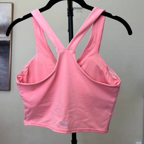 Alo Yoga Alo airbrush Real Bra Tank in Macaron Pink size M