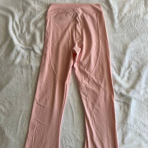 Pretty Little Thing Baby Pink Sport Metal Badge Sculpt High Waist Flare Pants