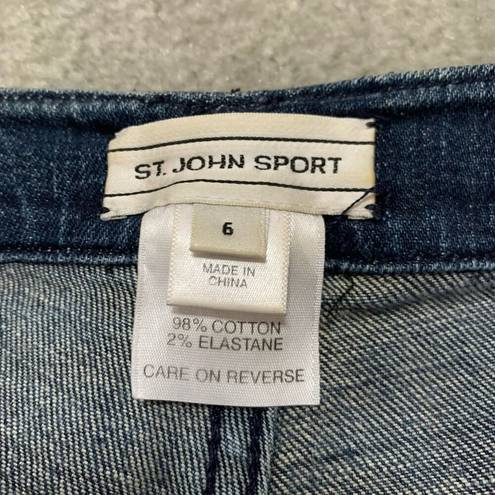 St. John Sport High Rise Medium Wash Bootcut Jeans, Size 10