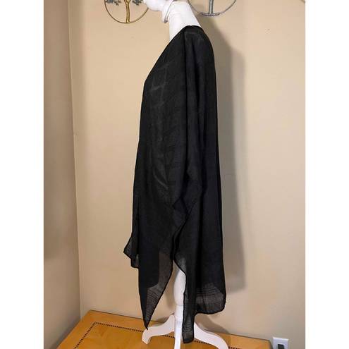 Universal Threads Universal Thread Black Lightweight Open Front Shawl w Arm Holes OSFM