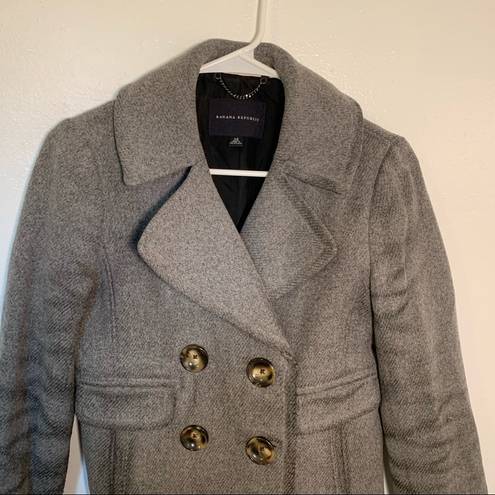 Banana Republic  Double Breasted Peacoat Gray