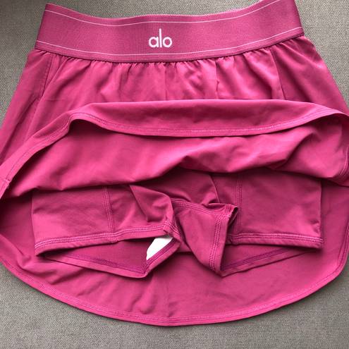 Alo Yoga Match Point Tennis Skirt Raspberry Sorbet XS